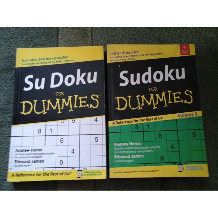SU DOKU FOR DUMMIES ( 2 VOL ) - ANDREW HERON, EDMUND JAMES